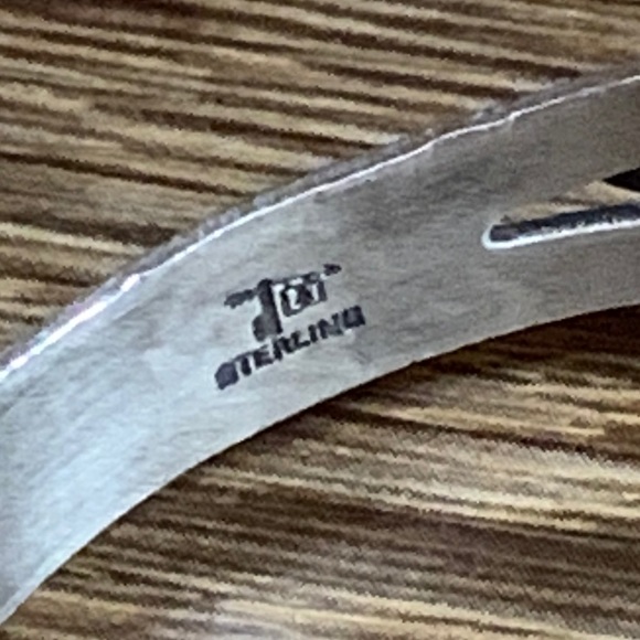 Vintage Turquoise Sterling Silver Cuff Bracelet - Picture 5 of 6